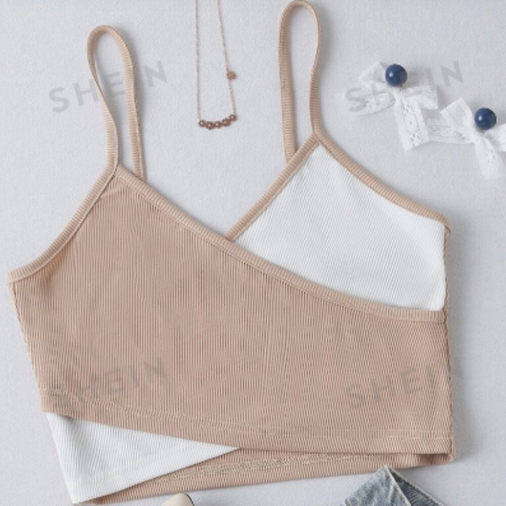 Ribbed crossover crop top